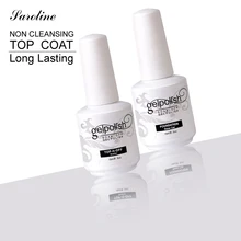 Saroline Top Coat and Base Coat Long lasting Varnish Manicure Nail Gel Foundation Coat for Nail Polish 15ml Soak Off
