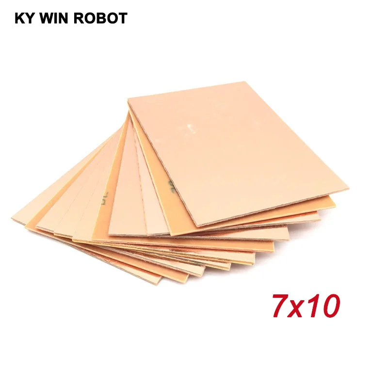 10pcs PF PCB Single Side Copper Clad plate DIY PCB Kit Laminate Circuit Board 7x10cm 5 pcs fr4 pcb 5 7cm double side copper clad plate diy pcb kit laminate circuit board 5x7cm 50x70x1 5mm