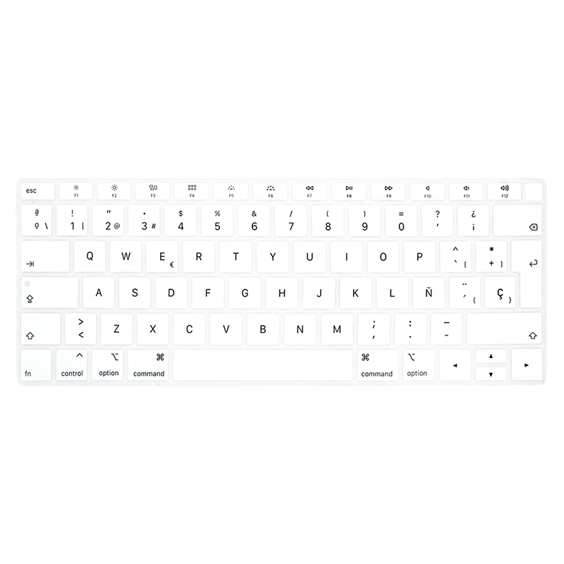EU Enter Spanish Or Chile Keyboard Case Protector for MacBook Air 13 Keyboard Cover Spanish Model A1932 Silicone Protective Film-Gold