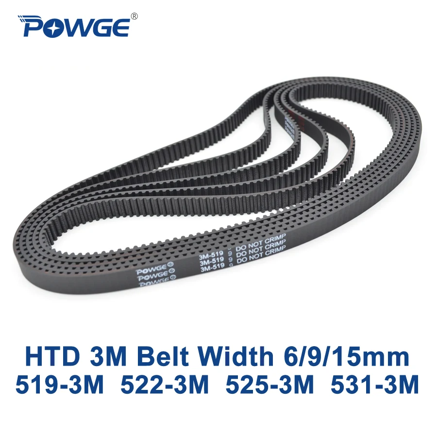 Powge Correia Dentada c = 519 522 525 531 Largura 6 – 9 15 Dentes Dois Milímetros 173 174 175 177 Htd3m Synchronous 519-3m 522-3m 525-3m 531- 3 Htd 3m