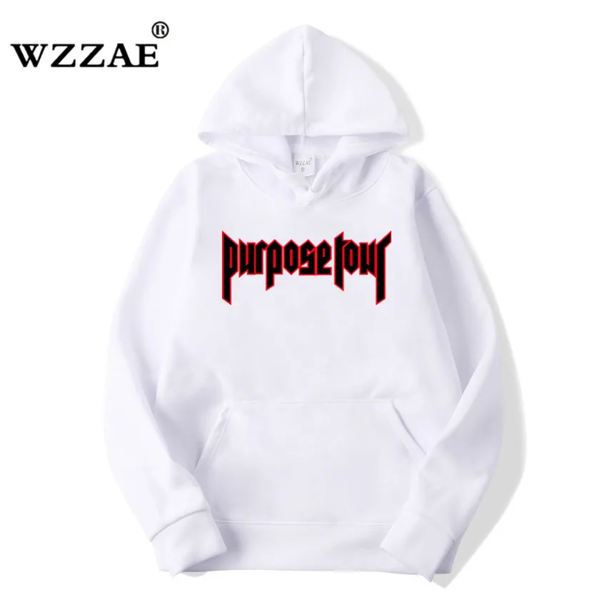 2018 New Arrive Justin Bieber Hip Hop Skateboard Men Hoodie Justin Bieber Purpose Tour Trasher Men Hoodies & Sweatshirts XXXL
