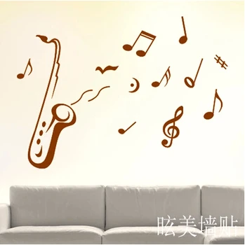 

Decorative Wall Stickers Music Note Piano Saxophone Stave Classroom Sticker Pasted Paintings from Dance Training Equipment XUPC