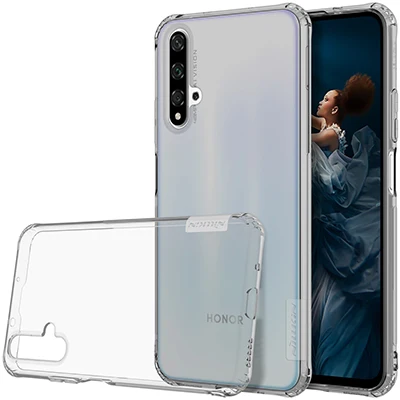 Чехол для huawei Honor 20 Pro NILLKIN Nature TPU прозрачный мягкий защитный чехол для Honor 20/20 Pro - Цвет: Transparent grey