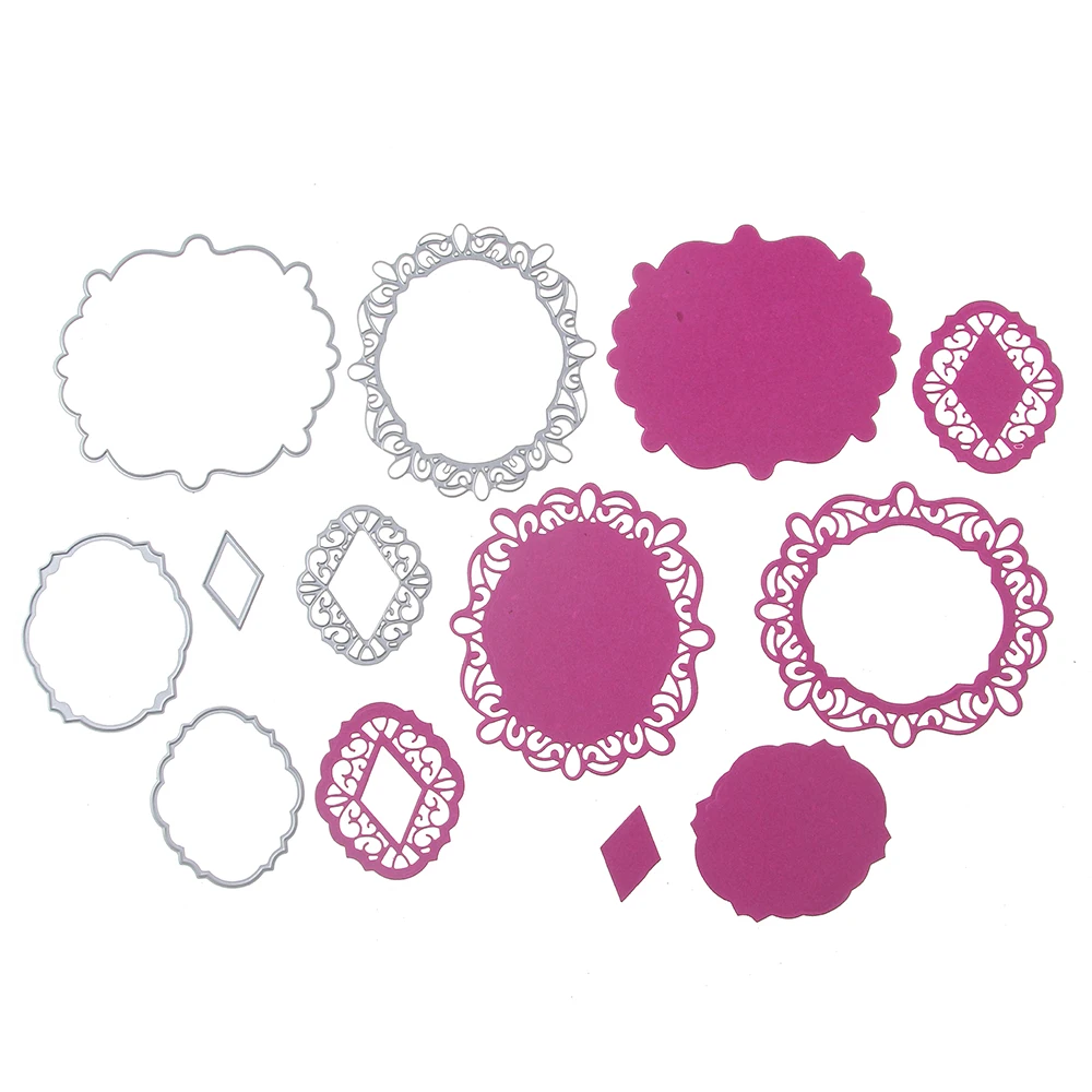 Chique criativa Grade Rendas Corte De Metal Morre Stencil Embossing Ofício Para Scrapbooking DIY Cartão de Álbum de Fotos Decoração 104x93mm