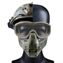 Тактическая страйкбольная пейнтбольная маска Боевая полная маска для лица Военная армейская защитная маска для Объектива CS игровая маска