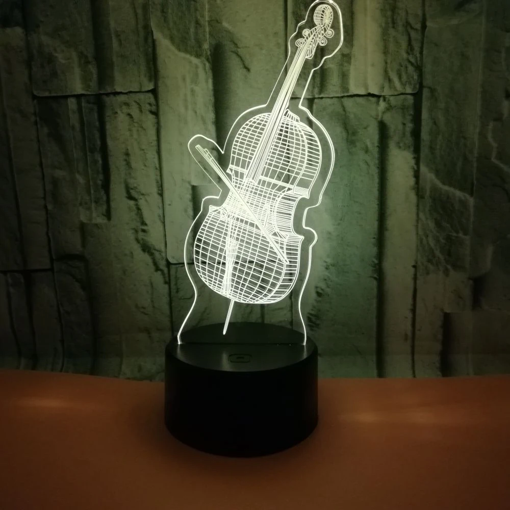 Гитары 3D ночник Творческий 3 D лампа визуальное освещение для украшения комнаты Новинка Рождественский подарок младенцев