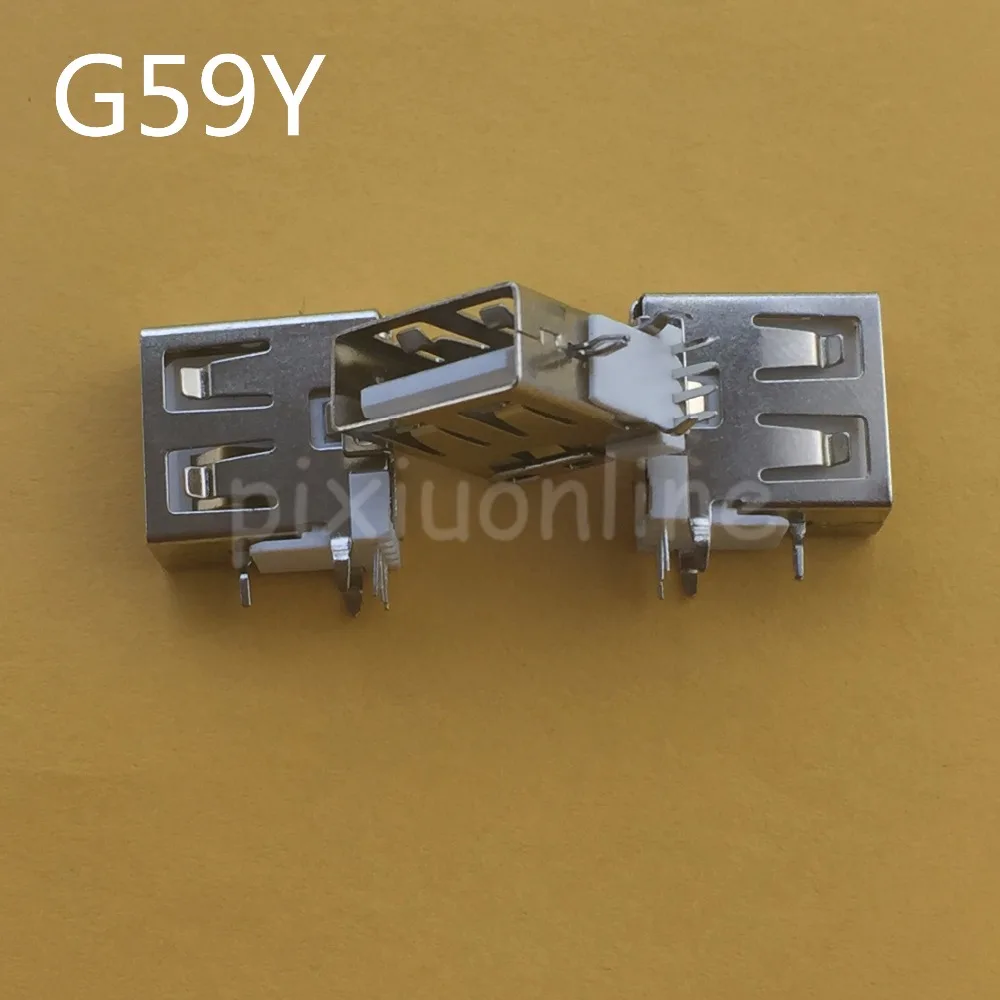 10 шт. G59Y USB 2,0 4Pin A Тип гнездовой разъем боковой штырь короткий корпус для передачи данных зарядки в убыток