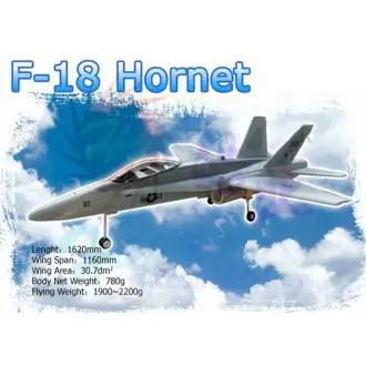 

RC airplane F18 jet KIT white color, no paint