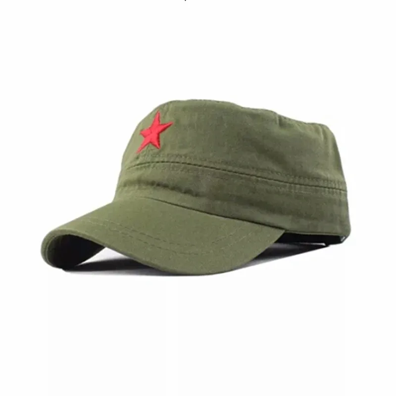 Verde dell'esercito cappello cappello militare cinese con cinque stella  rossa cinese army cappello militare cosplay|hat military|hat hathat with  star - AliExpress
