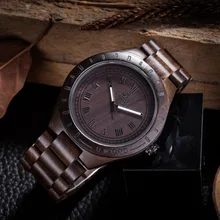 Новинка, подарок на день памяти, Enmex, деревянные наручные часы в натуральную полоску, мужские Брендовые Часы ручной работы, винтажные деревянные часы ручной работы