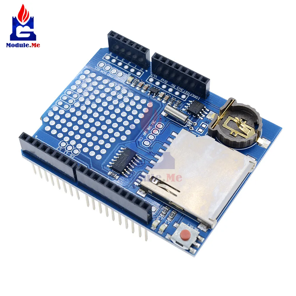 

SD Card Slot Data Logger Logging Recorder Shield Module Board V1.0 One Data Logging Shield CR1220 Not Included