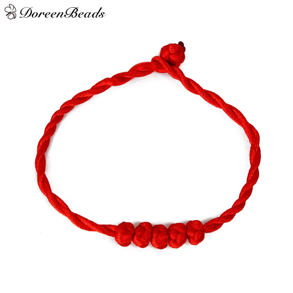 Doreenbeads Polyester Kabbalah Red String Braided Friendship Doreenbeads Polyester Kabbalah Red String Braided Friendship Bracelets About 20 2cm 18 5cm Long 2 Pcs In Chain Link From Jewelry Accessories