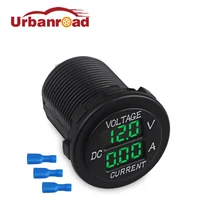 Marine Led Voltmeter Current Tester Round Digital Waterproof Boat Motorcycle Voltmeter Gauge Motorcycle Digital Ammeter 12V-24V