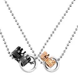2019 новые модные украшения Корона титановая сталь ожерелье кристаллы от Swarovski Европейская личность креативная Пара Ожерелье