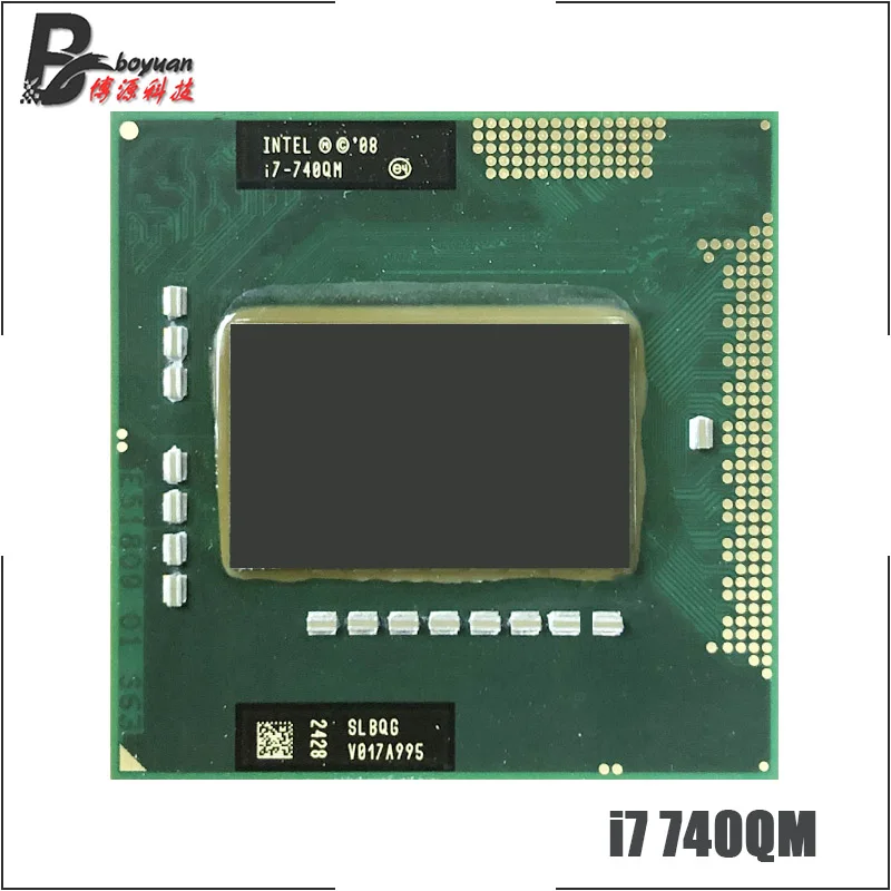 Процессор Intel Core i7-740QM i7 740QM SLBQG 1 7 ГГц четырехъядерный восьмипоточный ЦПУ 6 Вт 45