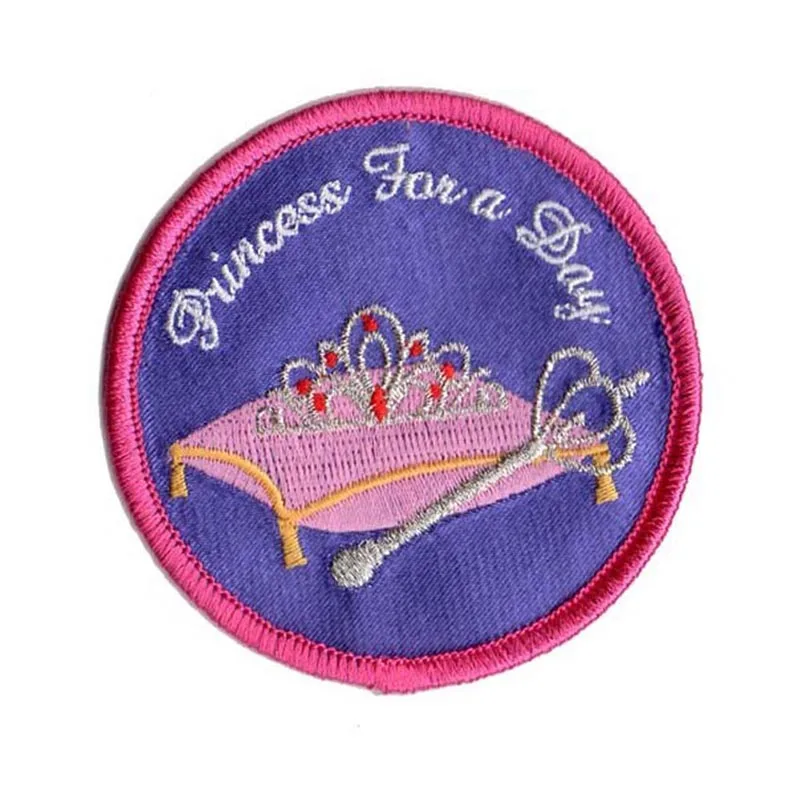 

High Quality Satin Embroidery Emblem Custom Garment Tags PVC Backing and Silver Metallic Thread On Crown PVC Backing & MOQ50pcs
