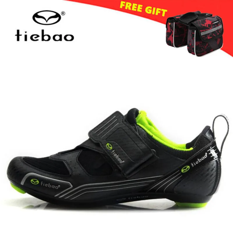 

TIEBAO cycling shoes road bike men racing professional athletic bicycle shoes self lock black men sneakers breathable Bike Shoes