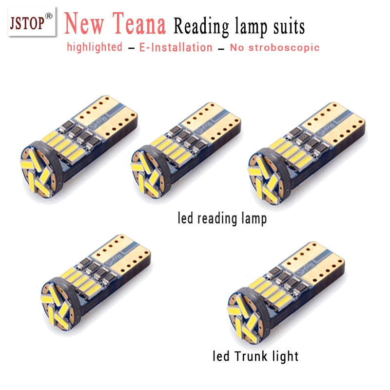 

5piece /set led  reading lamp led t10 lamp Interior Light T10 W5W Trunk light 12V led Light Source T10 w5w canbus reading light