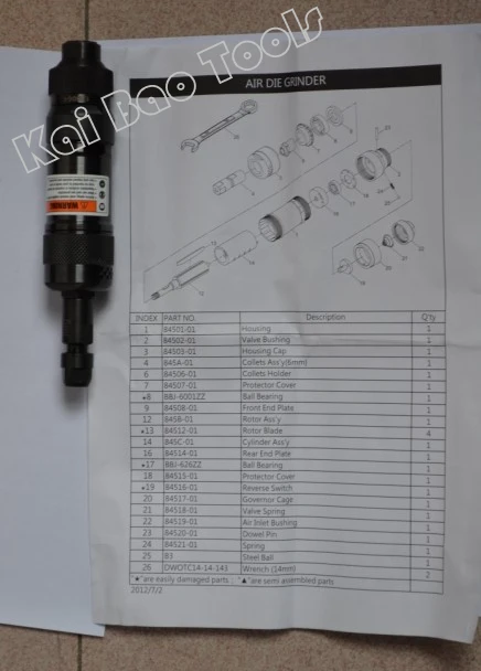 Fg-50-2 Тип пневматический die Шлифовальные станки воздуха мини шлифовальный Инструменты высокое Скорость 18000 об./мин. COLLET 6 мм 1/4 ''Материал удаления(kb-50-2