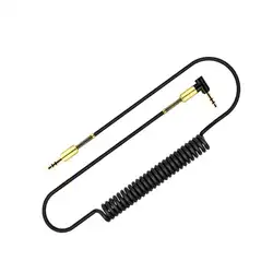 AUX стерео аудио весна выдвижной кабели 3,5 мм Jack аудио мужчинами 90 градусов под прямым углом плоский гибкий спиральный r20
