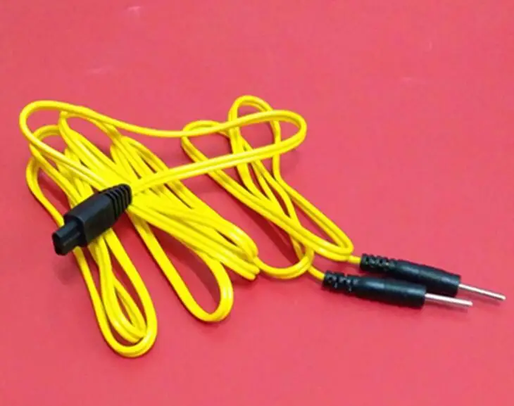 10 шт. зажим кабели иглы электрод свинцовый провод для Tens Электрический акупунктурный стимулятор машина Массажер Уход - Цвет: with pin