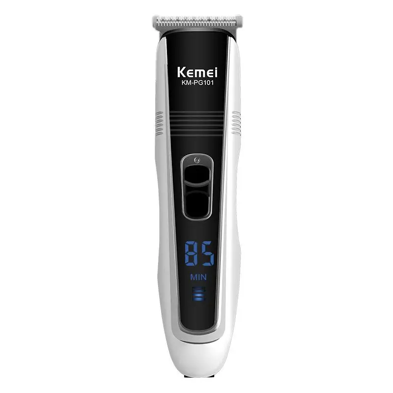 Kemei Electric Hair Trimmer Rechargeable Men Hair Clipper LCD Display