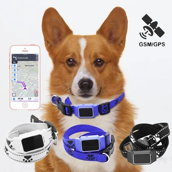 

Smart Dog GPS Tracker GSM WiFi LBS Locator APP Real Time Track Alarm Device Pets Anti Lost Geofence Waterproof and Rechargeable