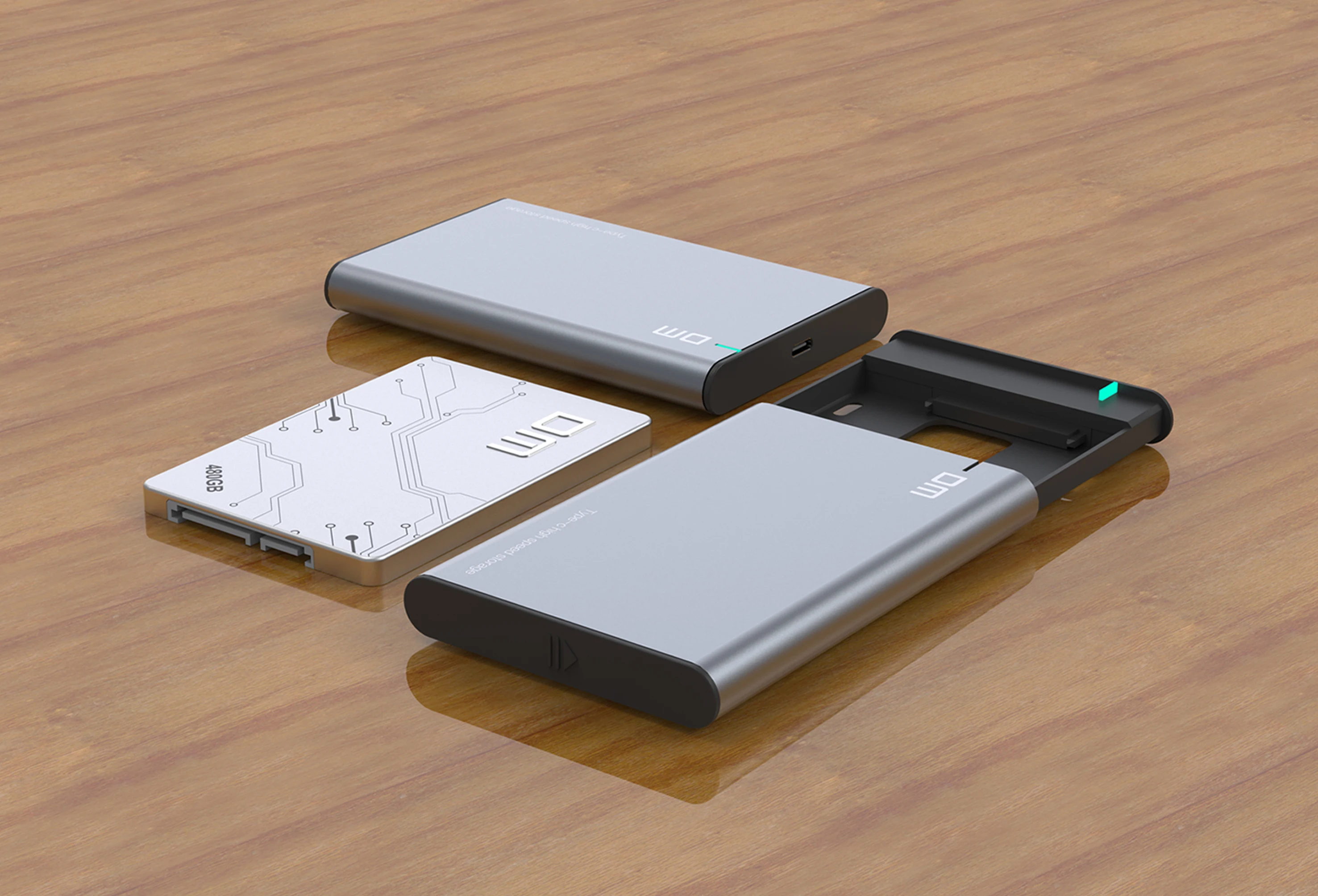 DM HDD Case 2.5 inch SATA to USB 3.1 Type C Gen 2 Case Tool Free for Samsung Seagate SSD 4TB Hard Disk Drive Box External HDD En