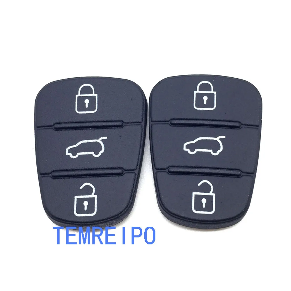 

2pcs/lot 3 Buttons Folding Remote Key Rubber Button Pad For Hyundai I30 IX35 I20 for Kia