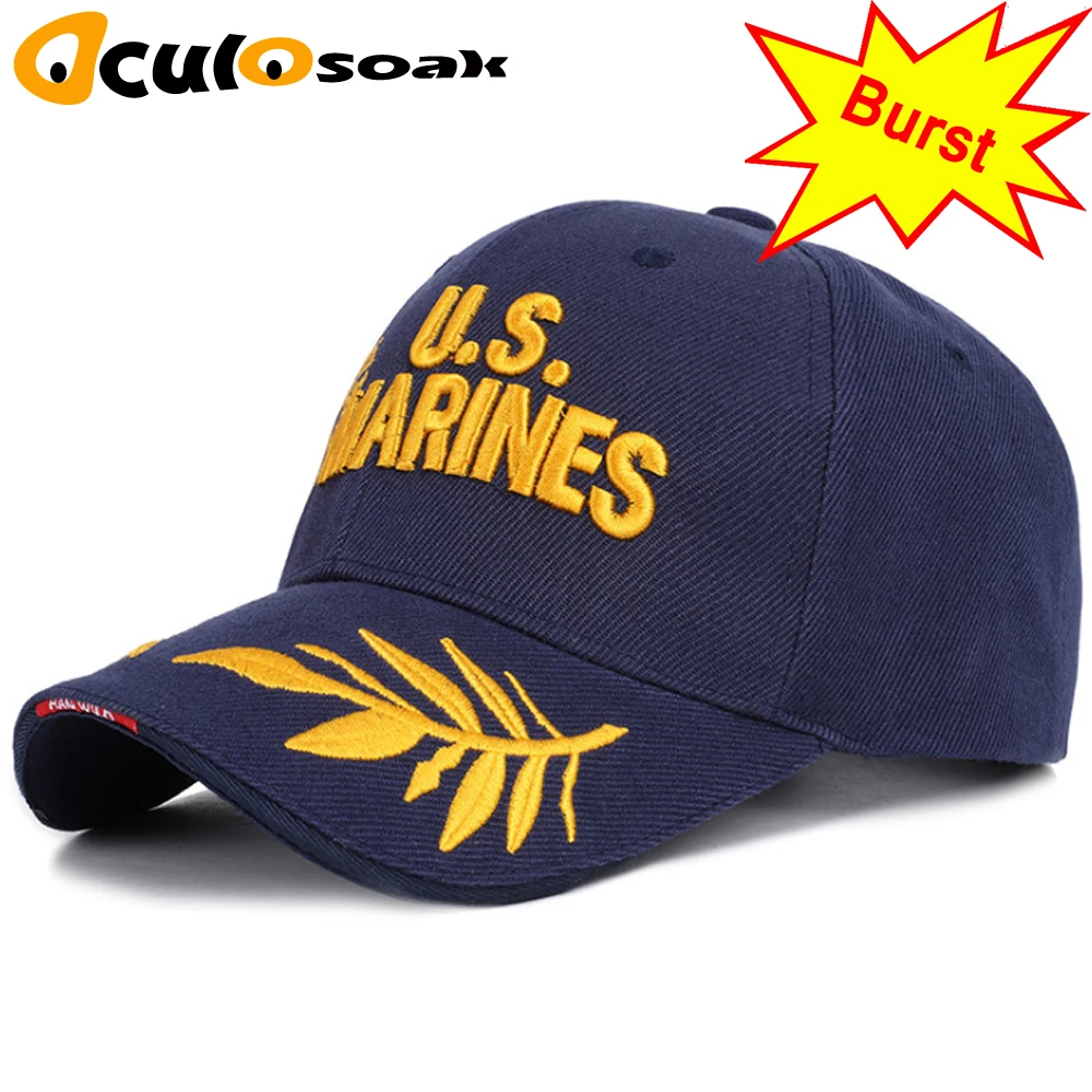 

Fashion U.S MARINES Letter Embroidery Baseball Cap High Quality Casual Hat Spring Man Woman Cotton Adjustable Bone Male