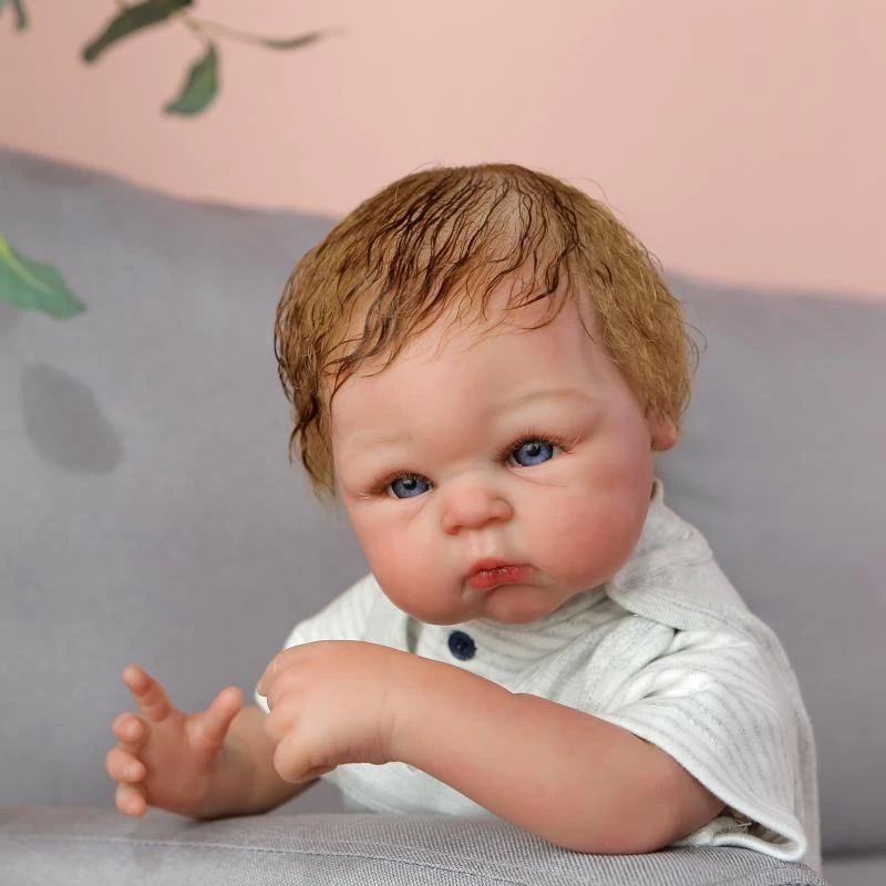Bebe reborn 52cm Soft Silicone Reborn baby Reborn Doll real skin color Super Nature Hair iCradle Boutique reborn doll gift|Dolls| - AliExpress