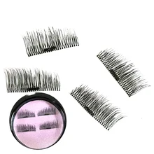 YOKPN новые невидимые магнитные накладные ресницы толстые поперечные грубые натуральные длинные ресницы модные инструменты для макияжа Магнитные поддельные ресницы