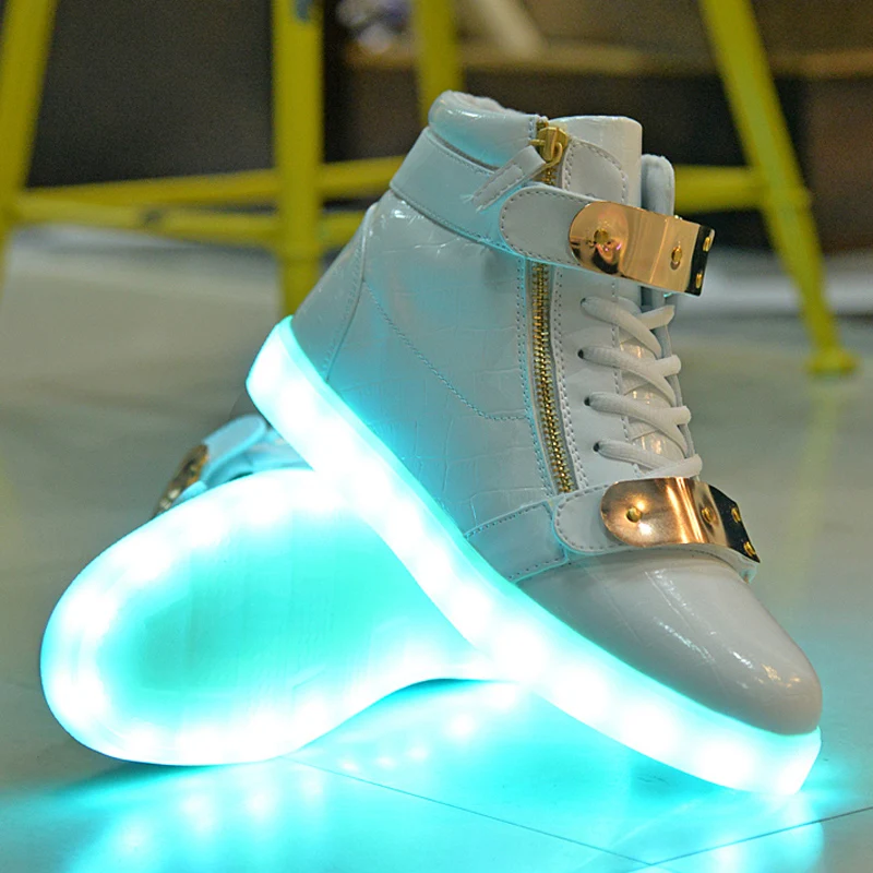 white shoes with led lights