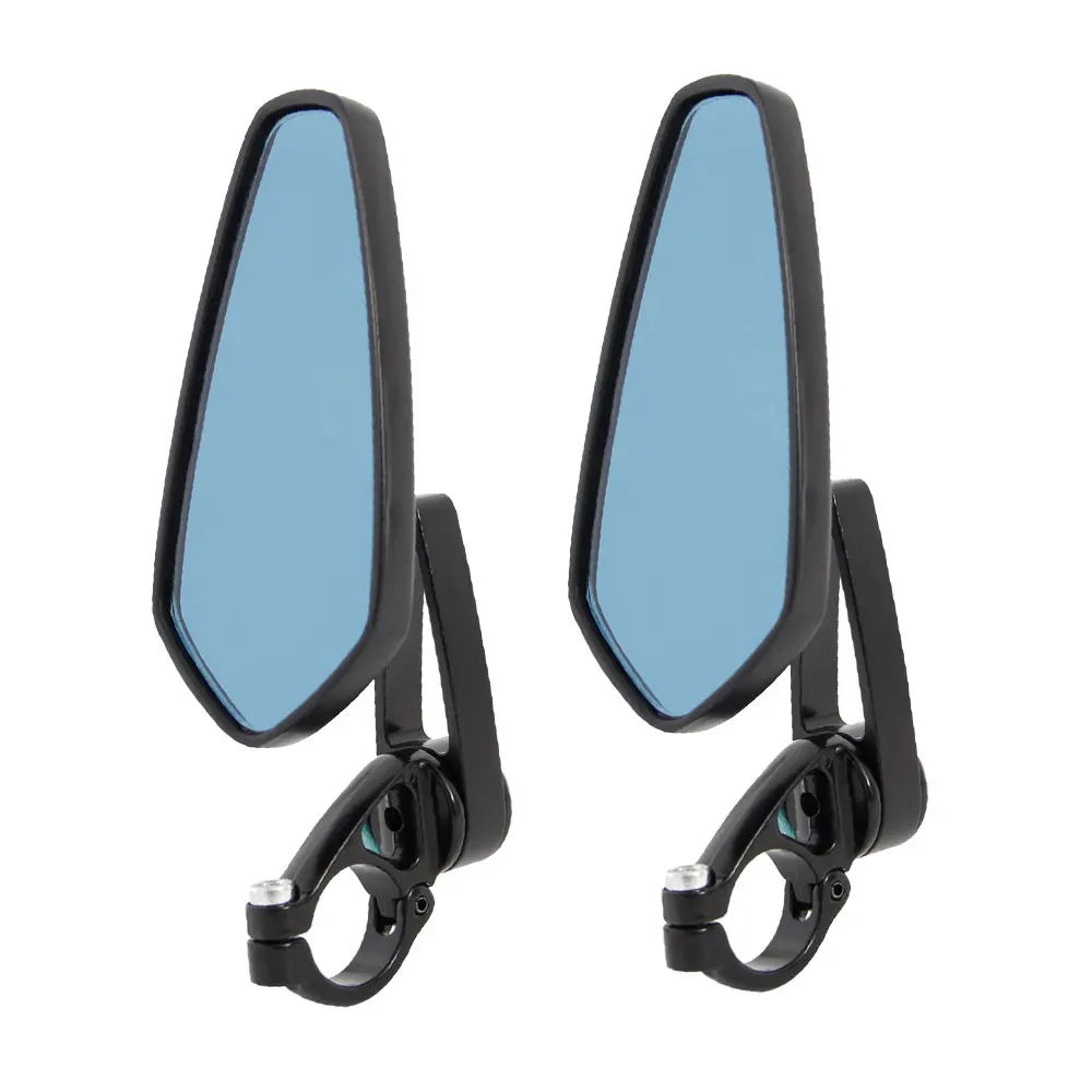 

2pcs/1pair Blue Glass Motorcycle Modified Rear View Mirror Retro Handlebar Mirror Mirror 22mm Handlebar