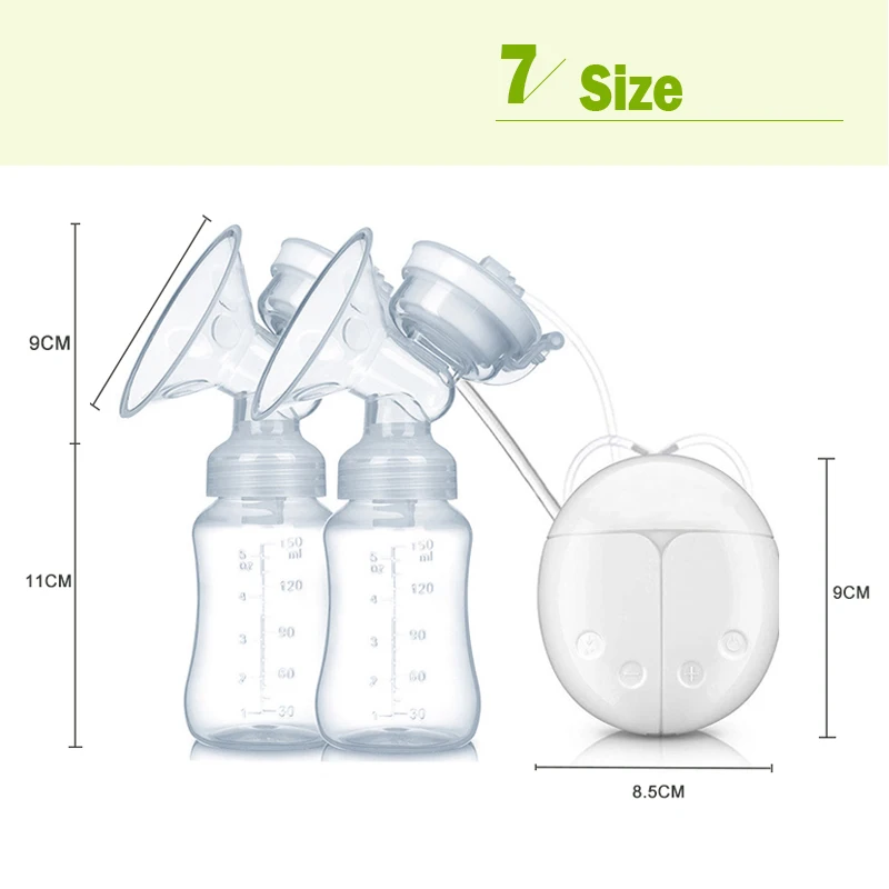 GL двойной Электрический молокоотсос для кормления ребенка сильное всасывание FDA Младенческая молокоотсос молокоотсосы