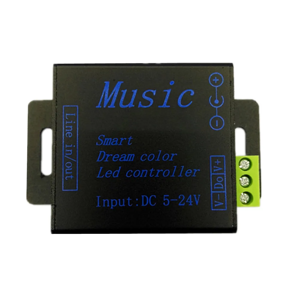 SPI RGB умный музыкальный контроллер DC5V-24V цвет мечты для управления 250 пикселей для 5050 ws2811 ws2812b Светодиодные ленты модули струны