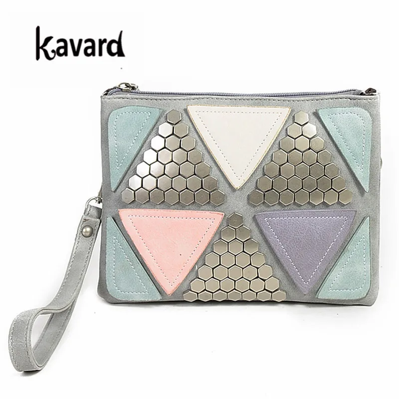 

Sequined Patchwork Bag 2016 luxury bag Designer handbag women famous brand Rivet Envelope Bag ladies Messenger Bag sac a main