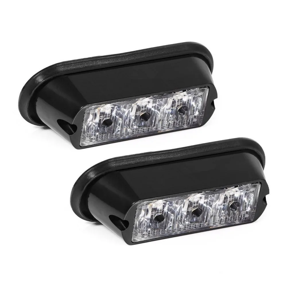 (2 шт./лот) DC12V/24V 3 LED водонепроницаемый желтый красный синий белый зеленый