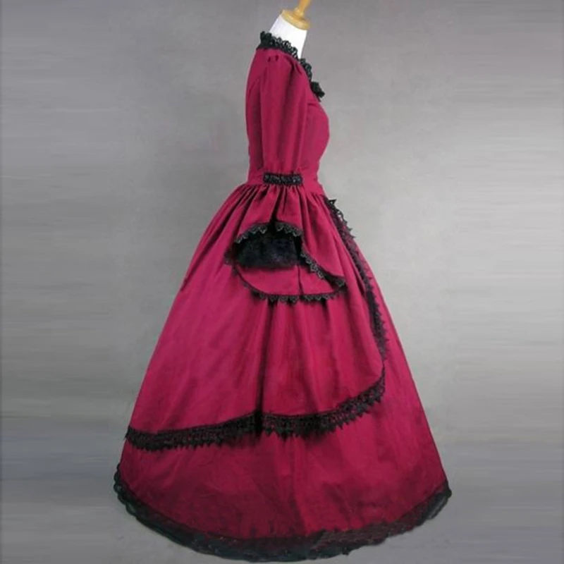 red-masquerade-long-trumpet-sleeves-victorian-dress4