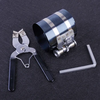 

beler 3" 53mm - 175mm Piston Ring Compressor & Wrench & Caliper Ratchet Style Pliers Expander Car Engine Repair Tool