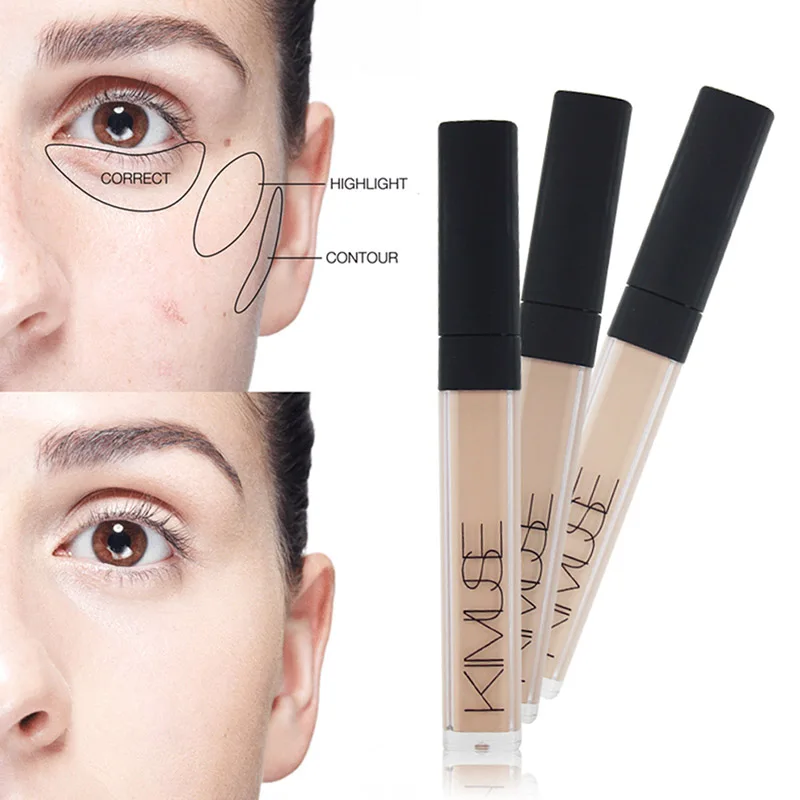 

KIMUSE Concealer Cosmetic Waterproof Liquid Concealer Face Primer Makeup Contour Radiant Creamy Concealer Highlighter Make Up