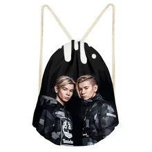 ThiKin Marcus And Martinus Printing Drawstring Bag Children Backpacks for Teenager Boys Small Storage Bags Daily Backpack