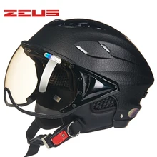 Трещины dermatoglyph ZEUS 125B ABS пол-лица Мотоциклетный шлем летом электрический велосипед мотоцикл шлем УФ персонализированные