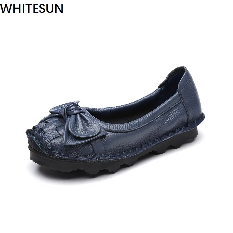WHITESUN summer flat Shoes women shoes made of genuine leather national