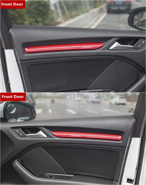 Rot Center Console Dashboard Trim Streifen ABS Auto Tür Dekoration Abdeckung  Borte Carbon Faser Stil Für Audi A3 8V 2014-2018 S3 - AliExpress