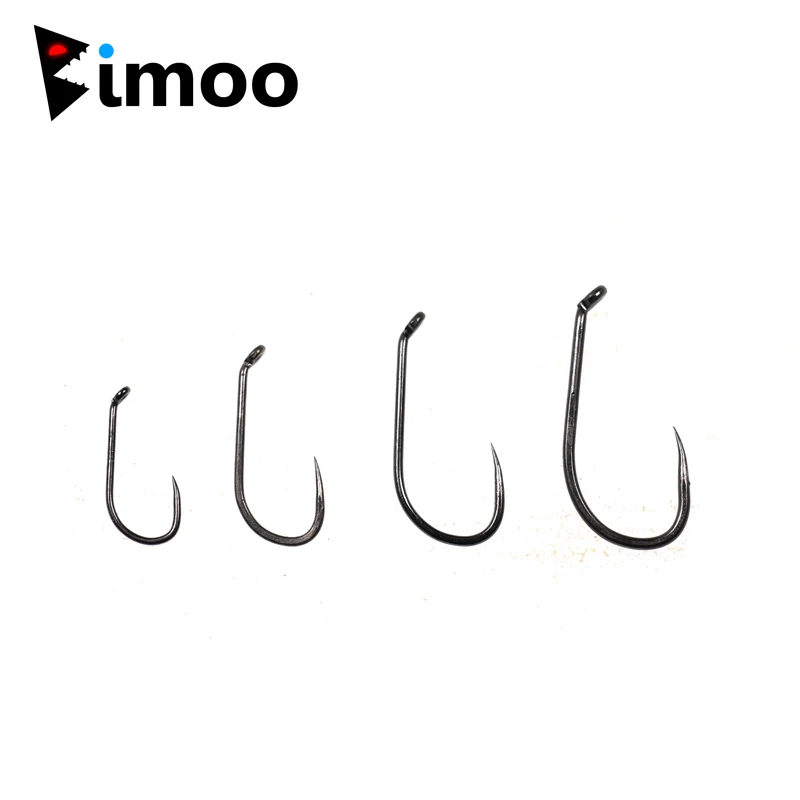 

Bimoo 20PCS #12 #14 #16 #18 Barbless Fly Tying Dry Fly Hook Strong & Sharp Caddis Fly Tying Hooks Black Nickle