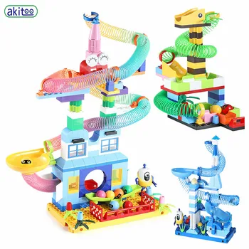 

akitoo Children's kindergarten spelling large particle building blocks Male and female pipe game park assembling toys #1223