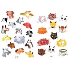 1 шт. акварельные наклейки для кошек и собак в Корейском стиле для украшения стола Органайзер школьные принадлежности офисные аксессуары