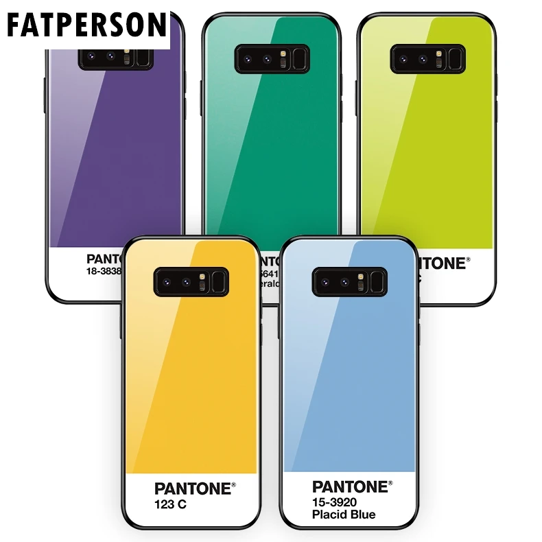 Новые Pantone для samsung S8 S8plus S9 S9plus note8 note9 S10 S10plus Цвет закаленное стекло чехол для телефона