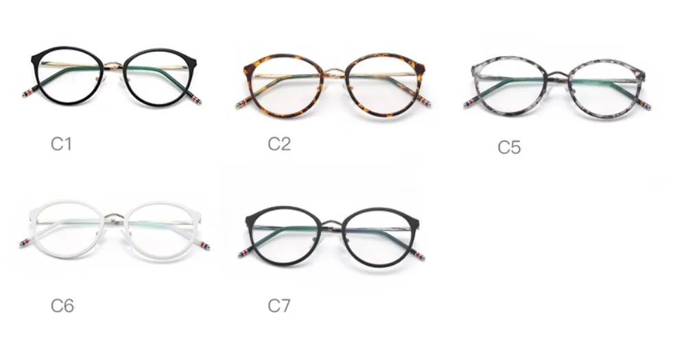 CCSPACE металлические круглые очки, оправа для мужчин и женщин, брендовые дизайнерские оптические модные очки, анти-Blu-ray компьютерные очки 45457